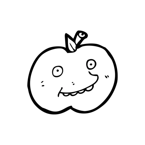 Zabawne kreskówki jabłko — Wektor stockowy