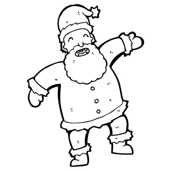 Cartoon santa claus dansen — Stockvector