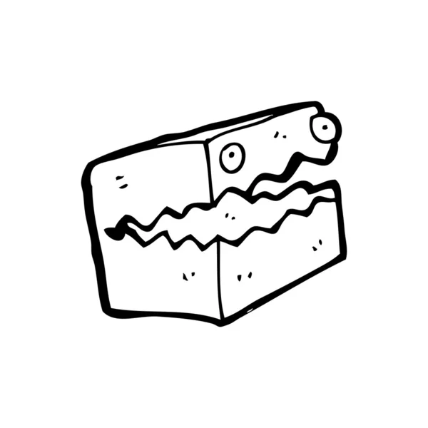 Hungry box cartoon — Stock Vector