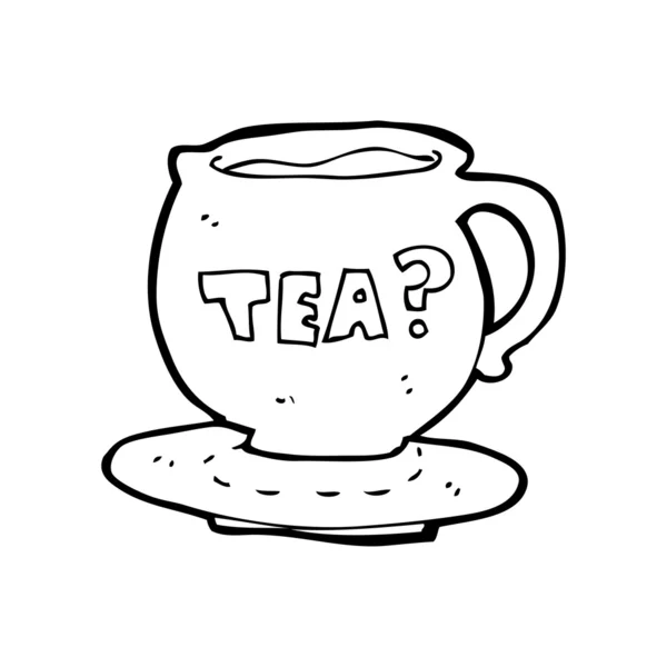 Φλιτζάνι τσάι κινουμένων σχεδίων — Διανυσματικό Αρχείο