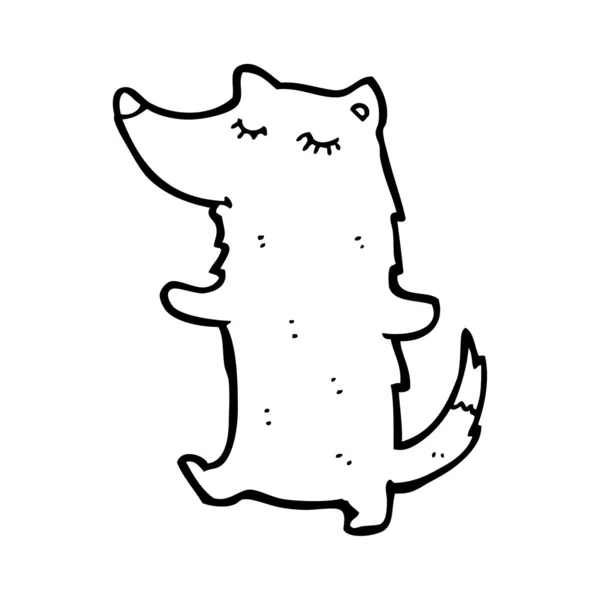 Cute wolf cartoon — Stock Vector