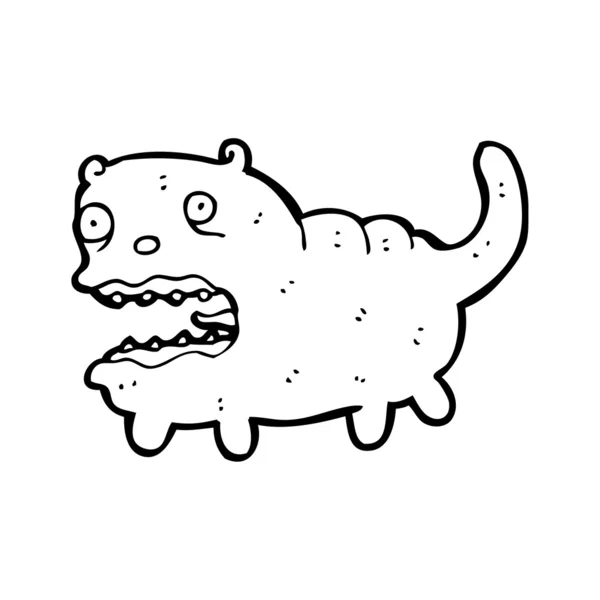 Desenhos animados de gato feio — Vetor de Stock