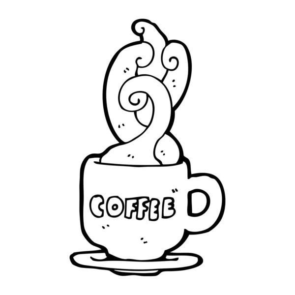 Карикатурный парящий кофе — стоковый вектор
