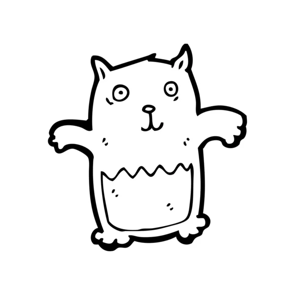 Мультфільм схвильований кішка — стоковий вектор