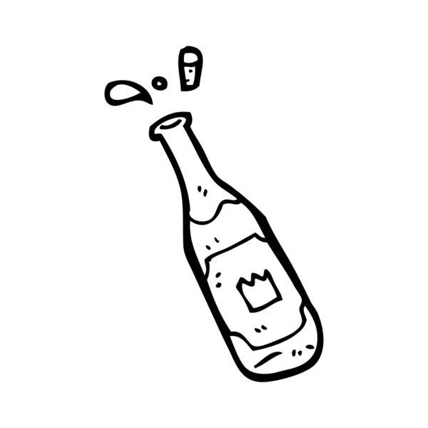 Bouteille de vin dessin animé — Image vectorielle