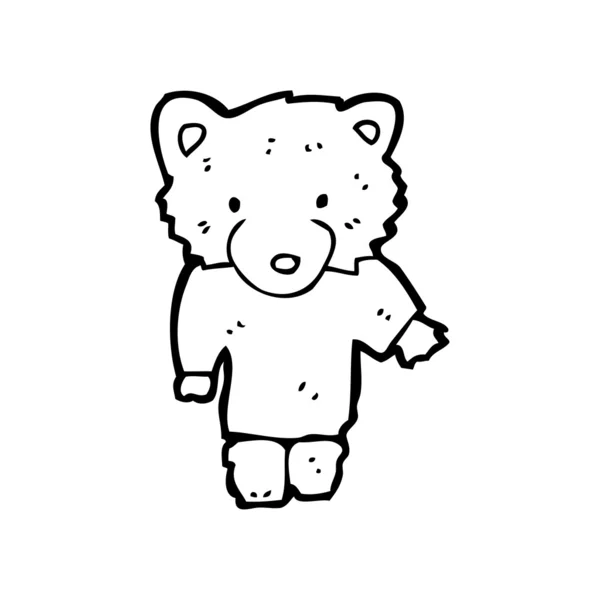 Niedźwiedź w t-shirt kreskówka — Wektor stockowy