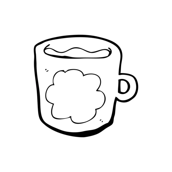 Kreskówka chmura wzór kubek kawy — Wektor stockowy
