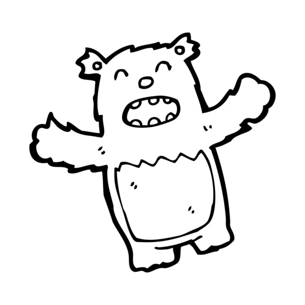咆哮的熊卡通 — 图库矢量图片