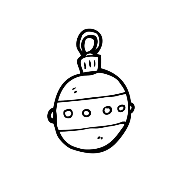 Décoratif boule de Noël dessin animé — Image vectorielle