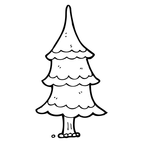 Dibujos animados árbol de Navidad — Vector de stock