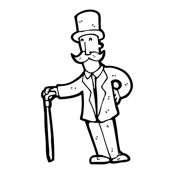 A gentleman cartoon — Stock Vector