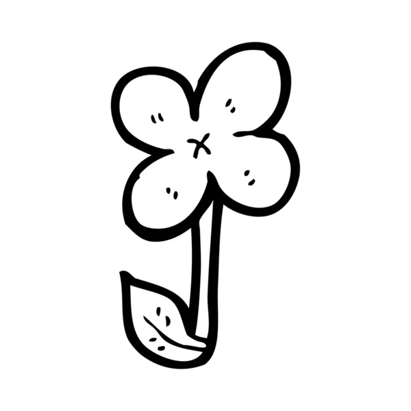 Margherita fiore cartone animato — Vettoriale Stock