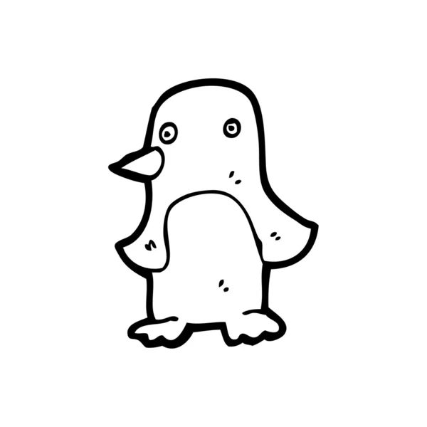 Flapping pingüino de dibujos animados — Vector de stock