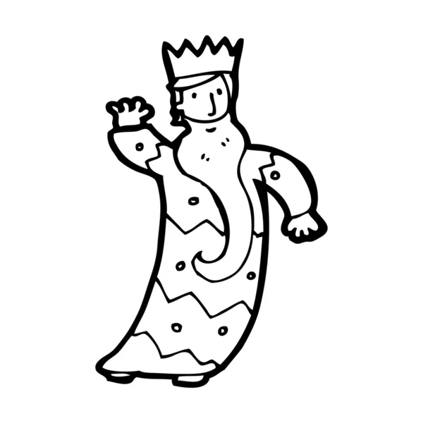 Baile rey de dibujos animados — Archivo Imágenes Vectoriales