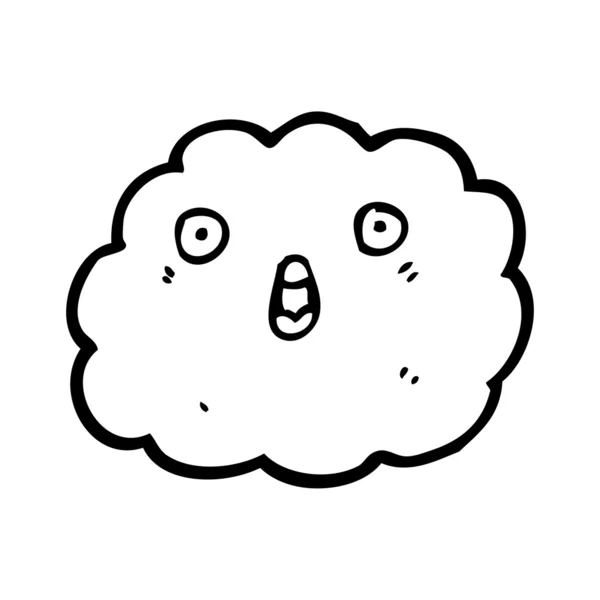 Surprised cloud cartoon — Stock Vector