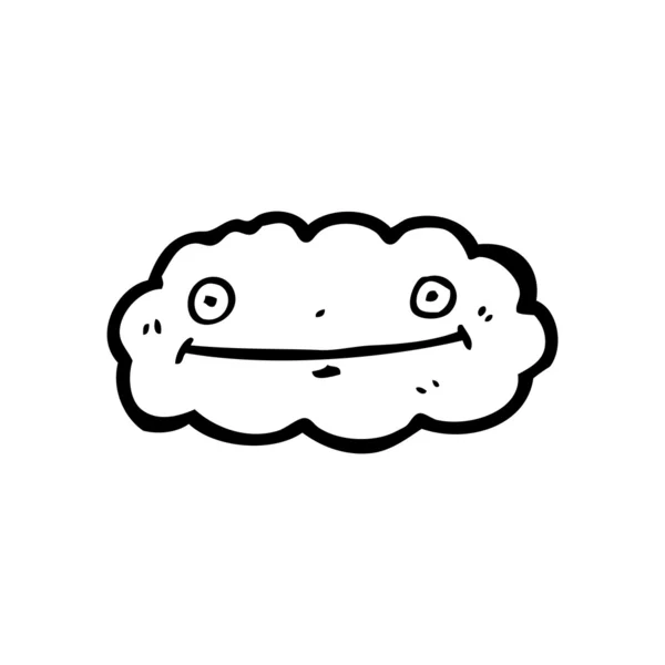 Dibujos animados de nube de trueno feliz — Vector de stock