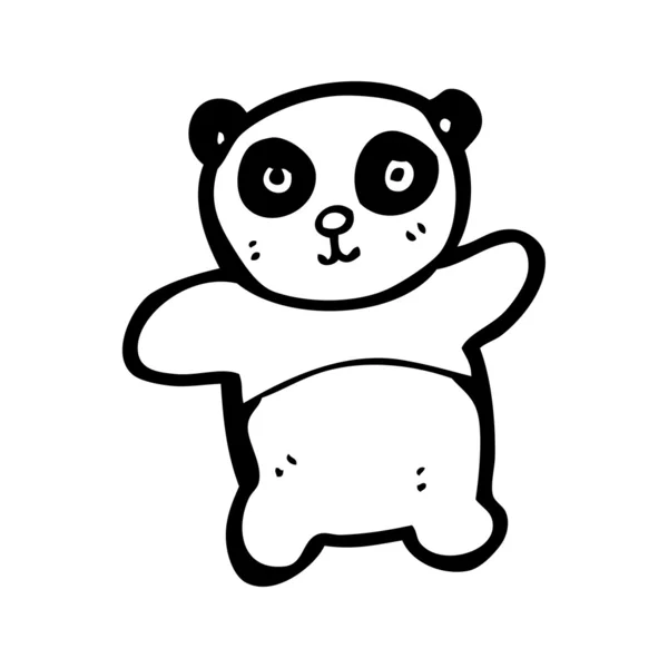 Linda caricatura panda — Archivo Imágenes Vectoriales