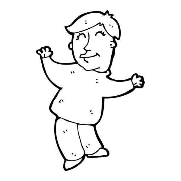 Homem dançante desenhos animados — Vetor de Stock