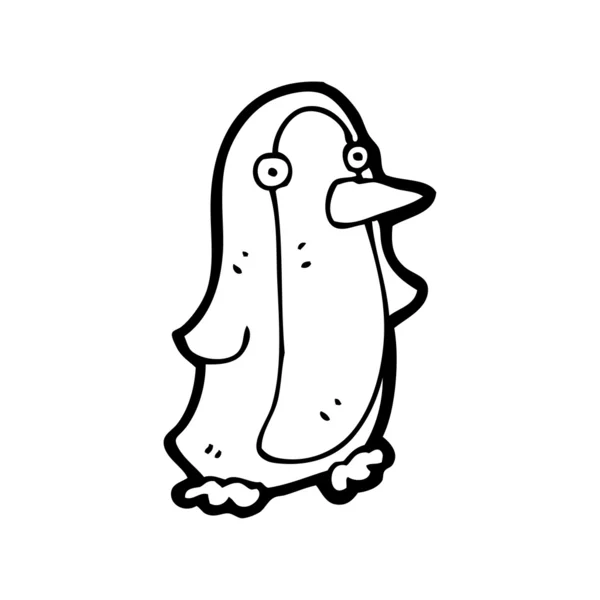 Dibujos animados pingüino fuerte — Vector de stock