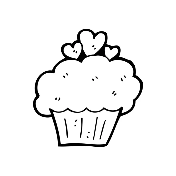 Cartone animato Cupcake — Vettoriale Stock