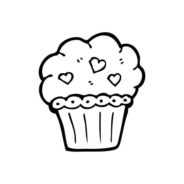 Cupcake dessin animé — Image vectorielle