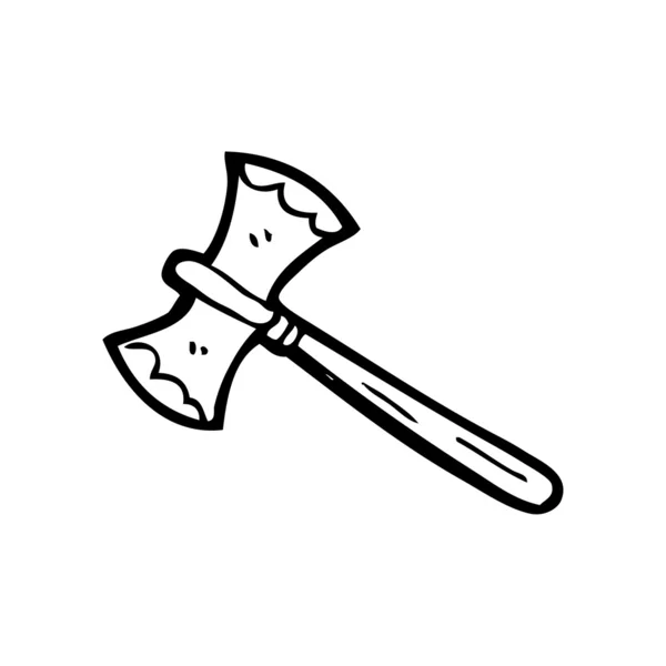 Cartoon battle axe — Stock Vector