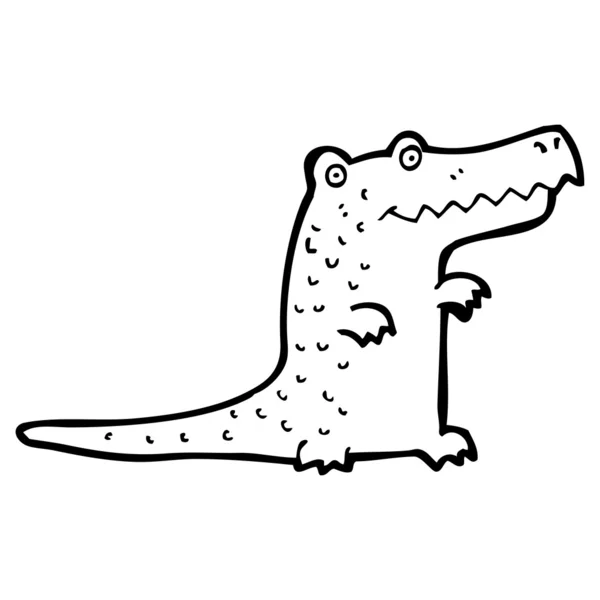 Desene animate crocodil fericit — Vector de stoc
