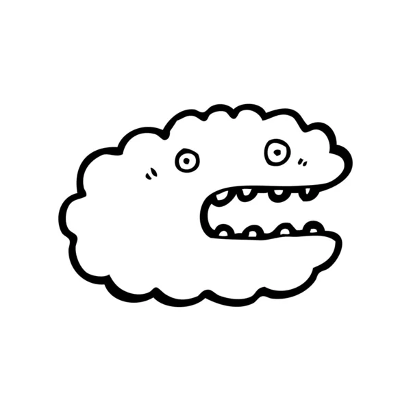 Sneezing cloud cartoon — Stock Vector