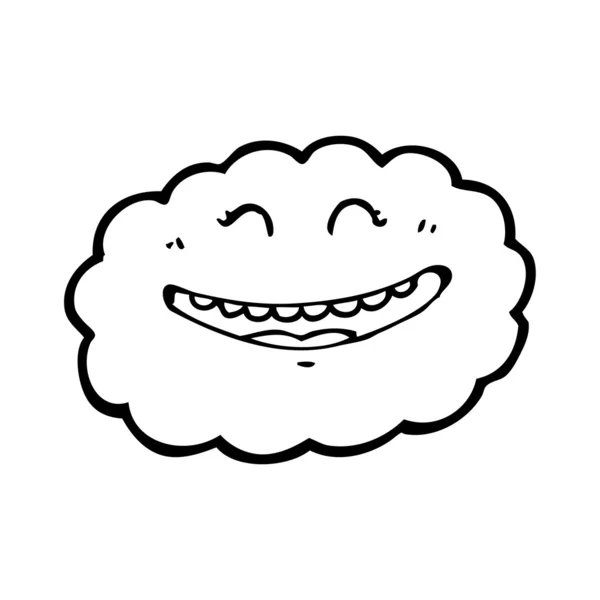 Happy cloud cartoon - Stok Vektor