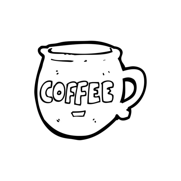 การ์ตูนถ้วยกาแฟ — ภาพเวกเตอร์สต็อก