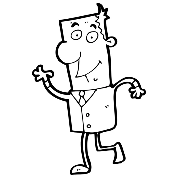 Uomo d'affari cartone animato — Vettoriale Stock