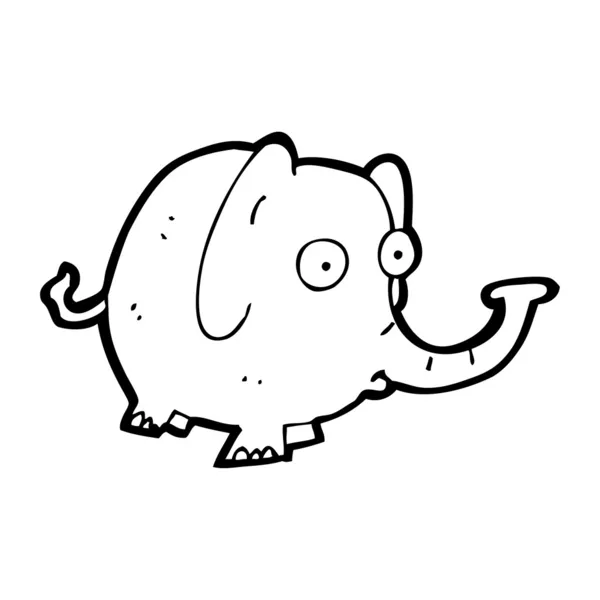 Dessin animé éléphant — Image vectorielle