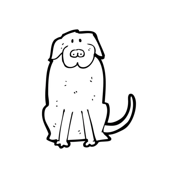 Dibujos animados de labrador gordo — Vector de stock