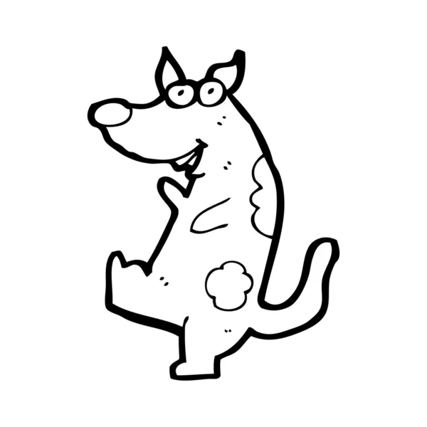 Gelukkig hond aanwijsapparaat cartoon — Stockvector