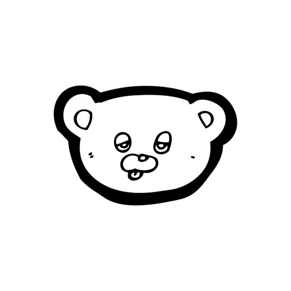 เท็ดดี้หมีใบหน้าการ์ตูน — ภาพเวกเตอร์สต็อก