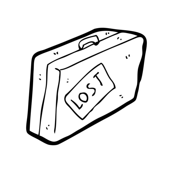 Ztracená zavazadla kreslený — Stockový vektor
