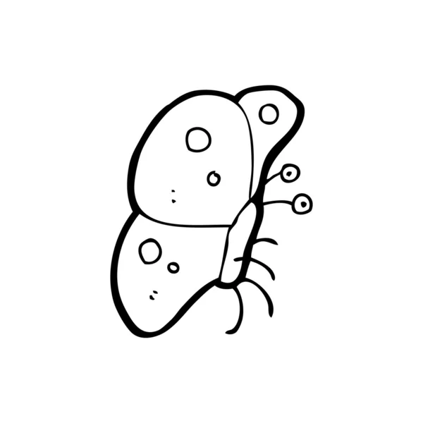 Kelebek karikatür — Stok Vektör