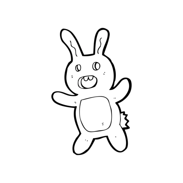 Strašidelné bunny králík karikatura — Stockový vektor