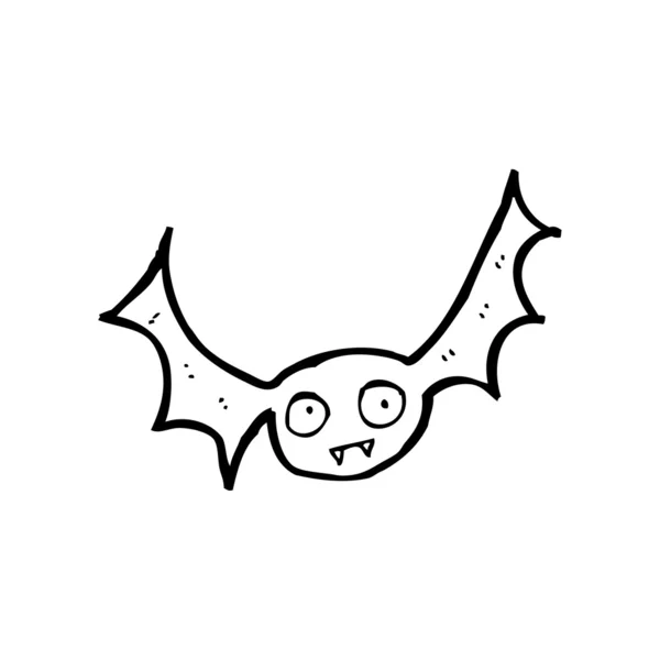 Flying halloween bat desenhos animados — Vetor de Stock