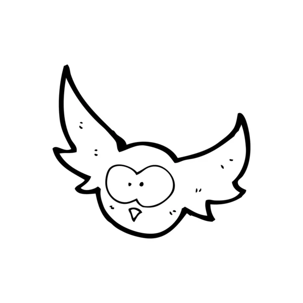 Búho de dibujos animados volando — Vector de stock