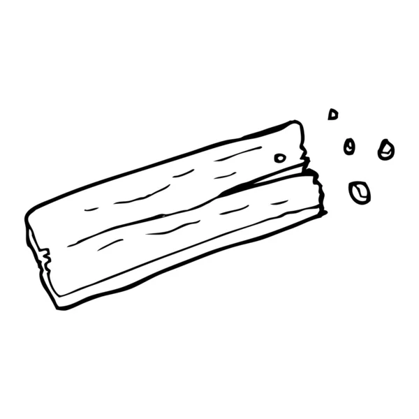 Tablón de dibujos animados de madera — Vector de stock