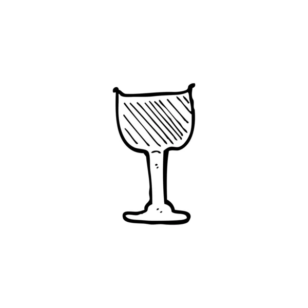 Dessin animé en verre de vin — Image vectorielle