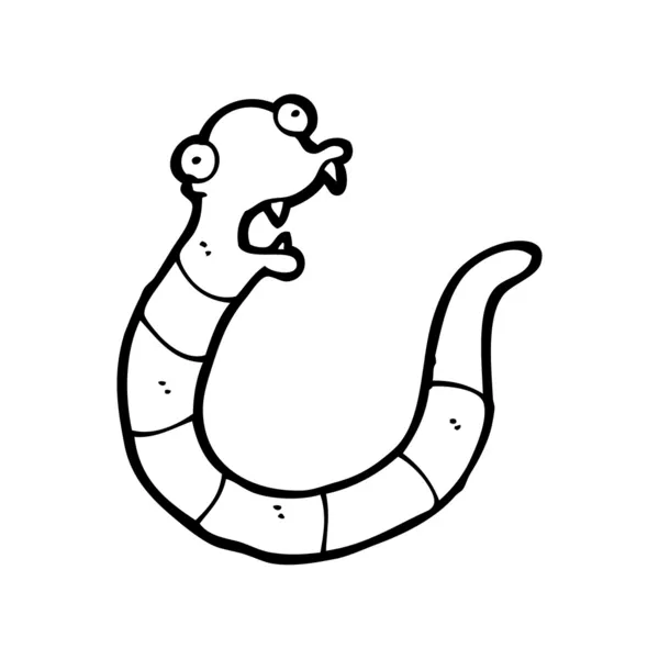 Stupid snake cartoon — Stock Vector