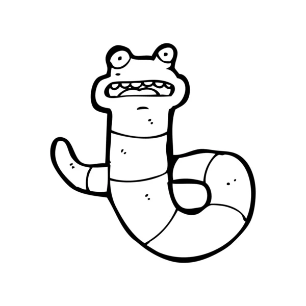 Desenhos animados de cobra nervosa — Vetor de Stock