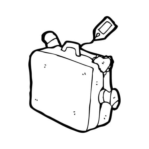 Pleine valise de bagages bande dessinée — Image vectorielle