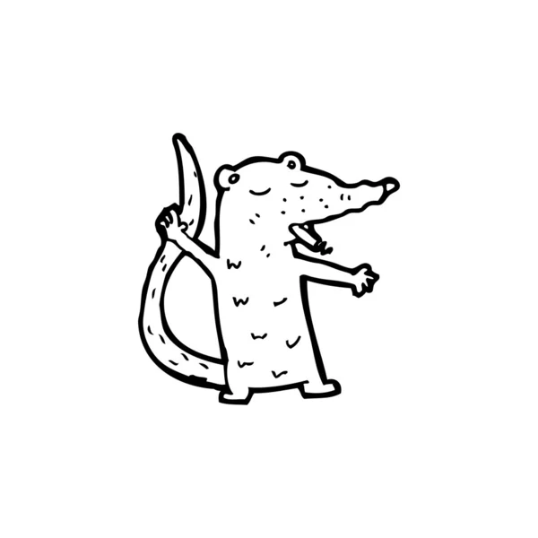 Rat smoking cigarette cartoon — Stock Vector