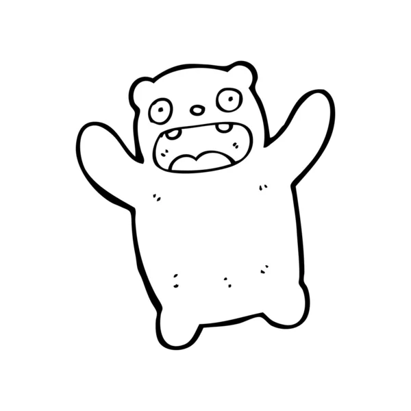 害怕的熊卡通 — 图库矢量图片