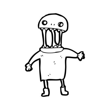 korkunç halloween canavar karikatür