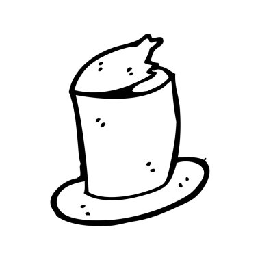 çizgi film eski silindir şapka