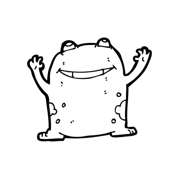 Ευτυχής βάτραχος κινουμένων σχεδίων — Διανυσματικό Αρχείο